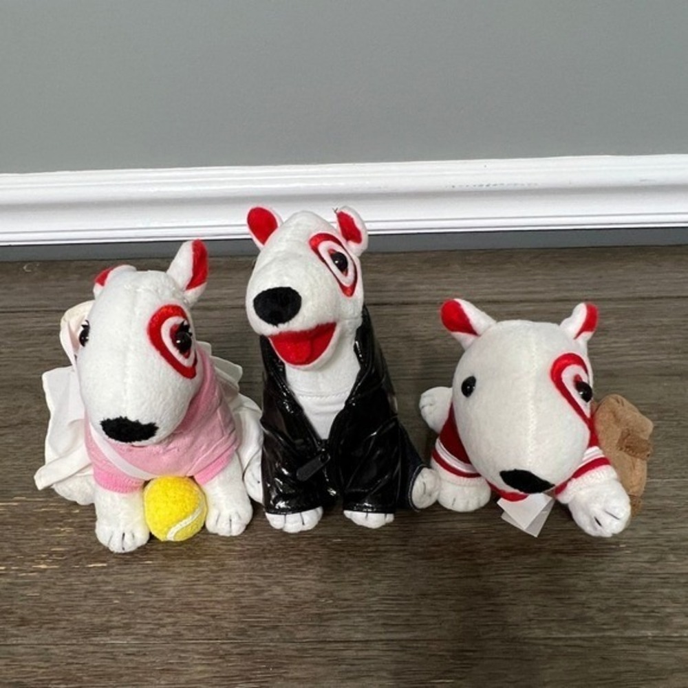Target Bullseye Dog‎ Plush Dog Stuffed Animal Toy Bundle
